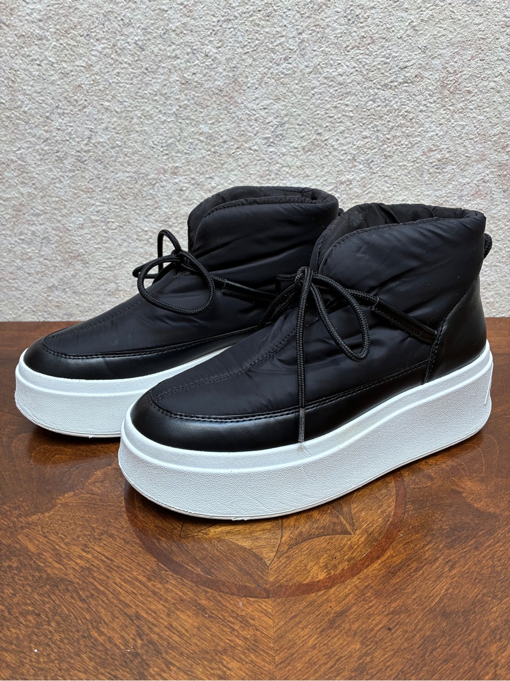 Ash Platform Lace-Up Ankle Sneakers - Black